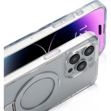 Nevox StyleShell SHOCKFlex mit Standfunktion, Handyhülle transparent, iPhone 16 Pro, kompatibel mit MagSafe