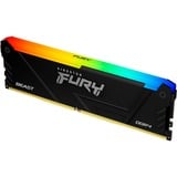 Kingston FURY DIMM 128 GB DDR4-3200 (4x 32 GB) Quad-Kit, Arbeitsspeicher schwarz, KF432C16BB2AK4/128, Beast RGB, INTEL XMP