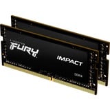 Kingston FURY SO-DIMM 32 GB DDR4-2666 (2x 16 GB) Dual-Kit, Arbeitsspeicher schwarz, KF426S16IBK2/32, Impact, INTEL XMP