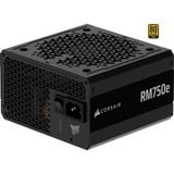 Corsair RM750e (2024), PC-Netzteil schwarz, 1x 12 Pin High Power GPU, 1x PCIe, Kabel-Management, 750 Watt