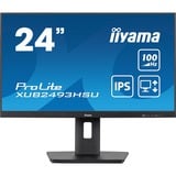 iiyama ProLite XUB2493HSU-B7, LED-Monitor 60.5 cm (23.8 Zoll), schwarz (matt), FullHD, IPS, ergonomischer Standfuß, USB-Hub, 100Hz Panel