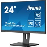 iiyama ProLite XUB2493HSU-B7, LED-Monitor 60.5 cm (23.8 Zoll), schwarz (matt), FullHD, IPS, ergonomischer Standfuß, USB-Hub, 100Hz Panel