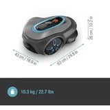 GARDENA Mähroboter smart SILENO max 800m² grau/türkis, Li-Ionen Akku, LONA-Technologie