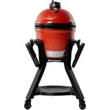 Kamado Joe Junior, Celebration Pack, Holzkohlegrill rot/schwarz, Ø 34cm, mit Sear Plate, Rollwagen und Wetterschutzhülle