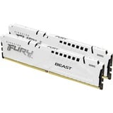 Kingston FURY DIMM 32 GB DDR5-6000 (2x 16 GB) Dual-Kit, Arbeitsspeicher weiß, KF560C36BWE2K2-32, Beast RGB, AMD EXPO