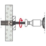 fischer Hohlraumdübel DuoHM 4x55 S PZ 25 Stück, mit Panhead-Schraube