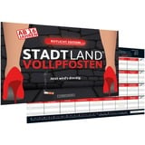 Denkriesen Stadt Land Vollpfosten - Rotlicht Edition, Partyspiel A4-Spielblock