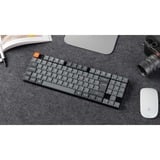 Keychron K13 Max, Gaming-Tastatur grau/orange, DE-Layout, Gateron Low Profile 2.0 Mechanical Red, Hot-Swap, Aluminiumrahmen, RGB