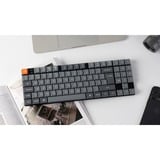 Keychron K13 Max, Gaming-Tastatur grau/orange, DE-Layout, Gateron Low Profile 2.0 Mechanical Red, Hot-Swap, Aluminiumrahmen, RGB