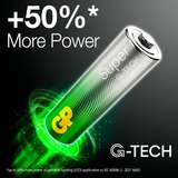 GP Batteries GP Super Alkaline Batterie AA Mignon, LR06, 1,5Volt 4 Stück, mit neuer G-Tech Technologie