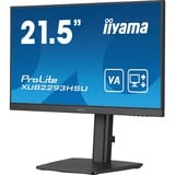 iiyama ProLite XUB2293HSU-B7, LED-Monitor 54.5 cm (21.5 Zoll), schwarz (matt), FullHD, IPS, Adaptive-Sync, Einstellbarer Standfuß, 100Hz Panel