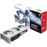 SAPPHIRE Radeon RX 9070 XT Pure, Grafikkarte weiß, RDNA4, GDDR6, 2x DisplayPort, 2x HDMI 2.1