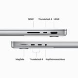 Apple MacBook Pro (14") 2023 CTO, Notebook silber, M3 Pro 18-Core GPU, MacOS, Englisch International, 36 cm (14.2 Zoll) & 120 Hz Display, 512 GB SSD