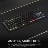 Corsair K70 CORE TKL, Gaming-Tastatur schwarz, DE-Layout, Corsair MLX Red v2