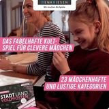 Denkriesen Stadt Land Vollpfosten - Girls Edition, Partyspiel A4-Spielblock