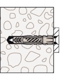 fischer Universaldübel UX 6x50 R hellgrau, 100 Stück