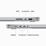 Apple  MacBook Pro (16") 2023 CTO, Notebook silber, M3 Max 40-Core GPU, MacOS, Deutsch, 41.1 cm (16.2 Zoll) & 120 Hz Display, 4 TB SSD