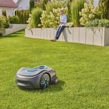 GARDENA Mähroboter smart SILENO max 1.200m² grau/türkis, Li-Ionen Akku, LONA-Technologie