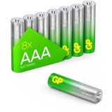 GP Batteries GP Super Alkaline Batterie AAA Micro, LR03, 1,5Volt 8 Stück, mit neuer G-Tech Technologie