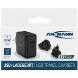 Ansmann USB-Ladegerät Travel Charger TC230PD schwarz, 1x USB-C, 1x USB-A, 30 Watt