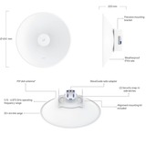 Ubiquiti UISP-Dish, Richtfunk-Antenne weiß