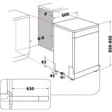 Bauknecht B7F HP43 X, Spülmaschine edelstahl