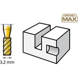 Dremel MAX Graviermesser Ø 3,2mm (194DM), Fräser 2 Stück, Schaft Ø 3,2mm