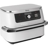 Ninja Foodi FlexDrawer Heißluftfritteuse AF500EUWH weiß/edelstahl, 2.470 Watt, Korb 10,4 Liter, teilbar