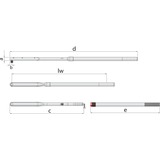 GEDORE Drehmomentschlüssel DREMOMETER 8581-01, 1" chrom, 600 - 1.500Nm