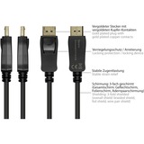 Good Connections Anschlusskabel DisplayPort 1.2 an HDMI 1.4b schwarz, 2 Meter 