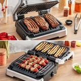 Tefal OptiGrill 2in1 GC773D, Kontaktgrill edelstahl, 2.100 Watt, mit Grillzange