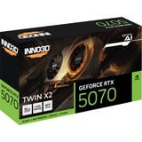 INNO3D GeForce RTX 5070 TWIN X2, Grafikkarte DLSS 4, 3x DisplayPort, 1x HDMI 2.1	