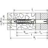 fischer Universaldübel UX 10x60 R hellgrau, 50 Stück