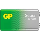 GP Batteries GP Super Alkaline 9V Blockbatterie Longlife, 6LR61, 9Volt 1 Stück, mit neuer G-Tech Technologie