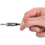 goobay Plus Audio Adapterkabel AUX 3,5mm Klinke > Stereo-Cinch Stecker schwarz/silber, 2 Meter