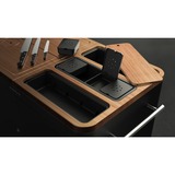 Everdure Mobile Outdoor-Küche Graphite HBPK, Schrank graphit, Arbeitsfläche aus Akazienholz