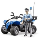 bruder Polizei-Quad mit Polizist und Ausstattung, Modellfahrzeug blau/weiß