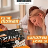 Denkriesen Stadt Land Vollpfosten - Classic Edition, Partyspiel A4-Spielblock