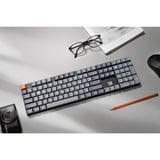 Keychron K5 Max, Gaming-Tastatur grau/orange, DE-Layout, Gateron Low Profile 2.0 Mechanical Red, Hot-Swap, Aluminiumrahmen, RGB