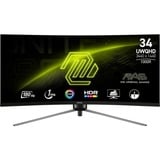 MSI MAG 345CQRDE, Gaming-Monitor 86 cm (34 Zoll), schwarz, UWQHD, VA, Curved, AI-Vision, 180Hz Panel