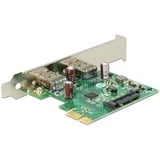 DeLOCK PCIe x1 Karte zu 2x ext. USB 3.2 Gen 1, USB-Controller SATA-Stromanschluss