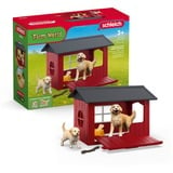 Schleich Farm World Hundehütte mit Goldenretrievern, Spielfigur 