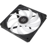 SilverStone Air Slimmer 140 ARGB, Gehäuselüfter schwarz, 140 mm