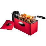 Bestron Cool Zone Fritteuse AF357R rot/schwarz, 2.000 Watt, Ölbehälter 3,5 Liter