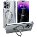 Nevox StyleShell SHOCKFlex mit Standfunktion, Handyhülle transparent, iPhone 16 Pro Max, kompatibel mit MagSafe