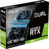 ASUS GeForce RTX 3050 DUAL OC V2, Grafikkarte Lite Hash Rate, 1x DisplayPort, 1x HDMI 2.1, DVI-D