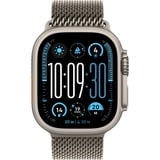 Apple Watch Ultra 2, Smartwatch titan, 49 mm, Milanaise Armband Titan natur, Titangehäuse, Cellular