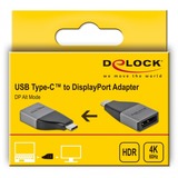 DeLOCK USB 3.2 Gen 1 Adapter, USB-C Stecker > DisplayPort Buchse grau/schwarz, 4K 60Hz