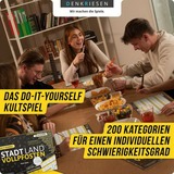 Denkriesen Stadt Land Vollpfosten - Do it yourself Edition, Partyspiel A4-Spielblock