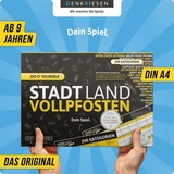 Denkriesen Stadt Land Vollpfosten - Do it yourself Edition, Partyspiel A4-Spielblock